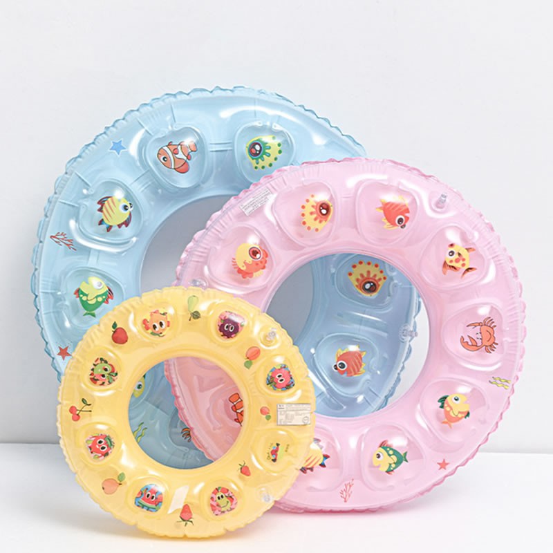 Pink Raft Animated Cartoon Sea Animal Kids Inflatable Circle Swim Ring PVC Pool Float Toy ...